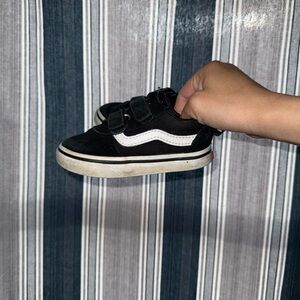 Vans Classic Black and White Velcro Sneakers